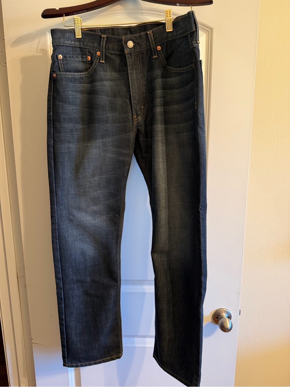 Levi's Men's Straight Leg Black Indigo Jeans